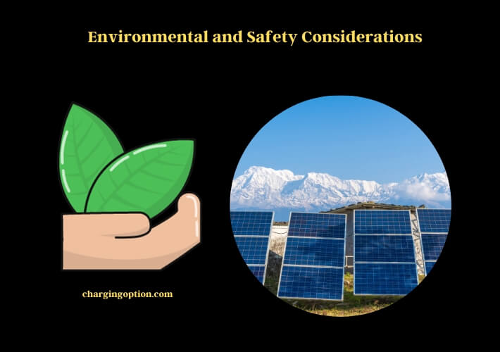 environmental and safety considerations